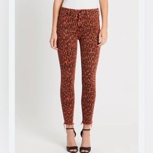 MOTHER DENIM HIGH WAISTED LOOKER ANKLE FRAY JEAN ANIMAL ATTRACTION SIZE 26